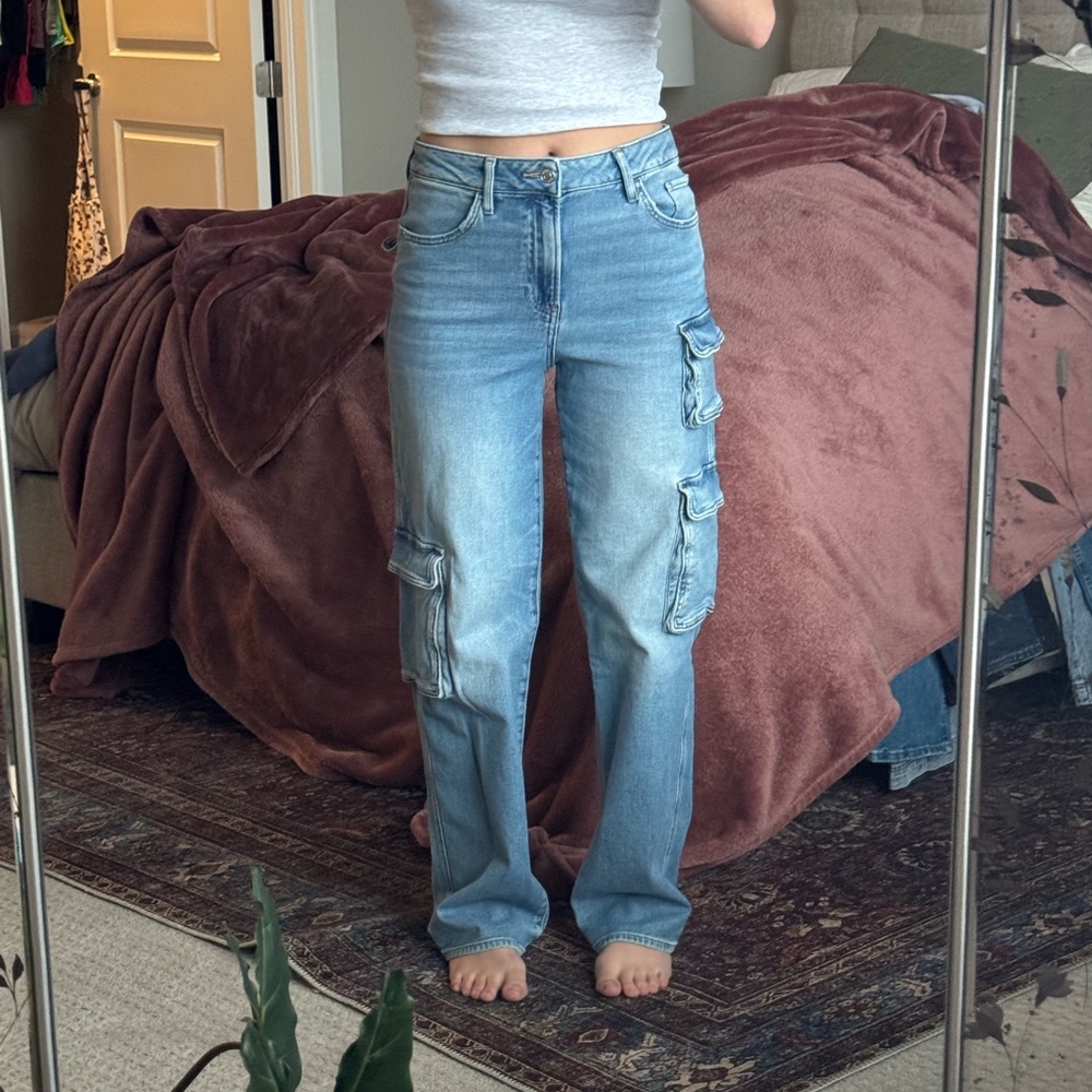Express Cargo Pocketed Boyfriend Jeans